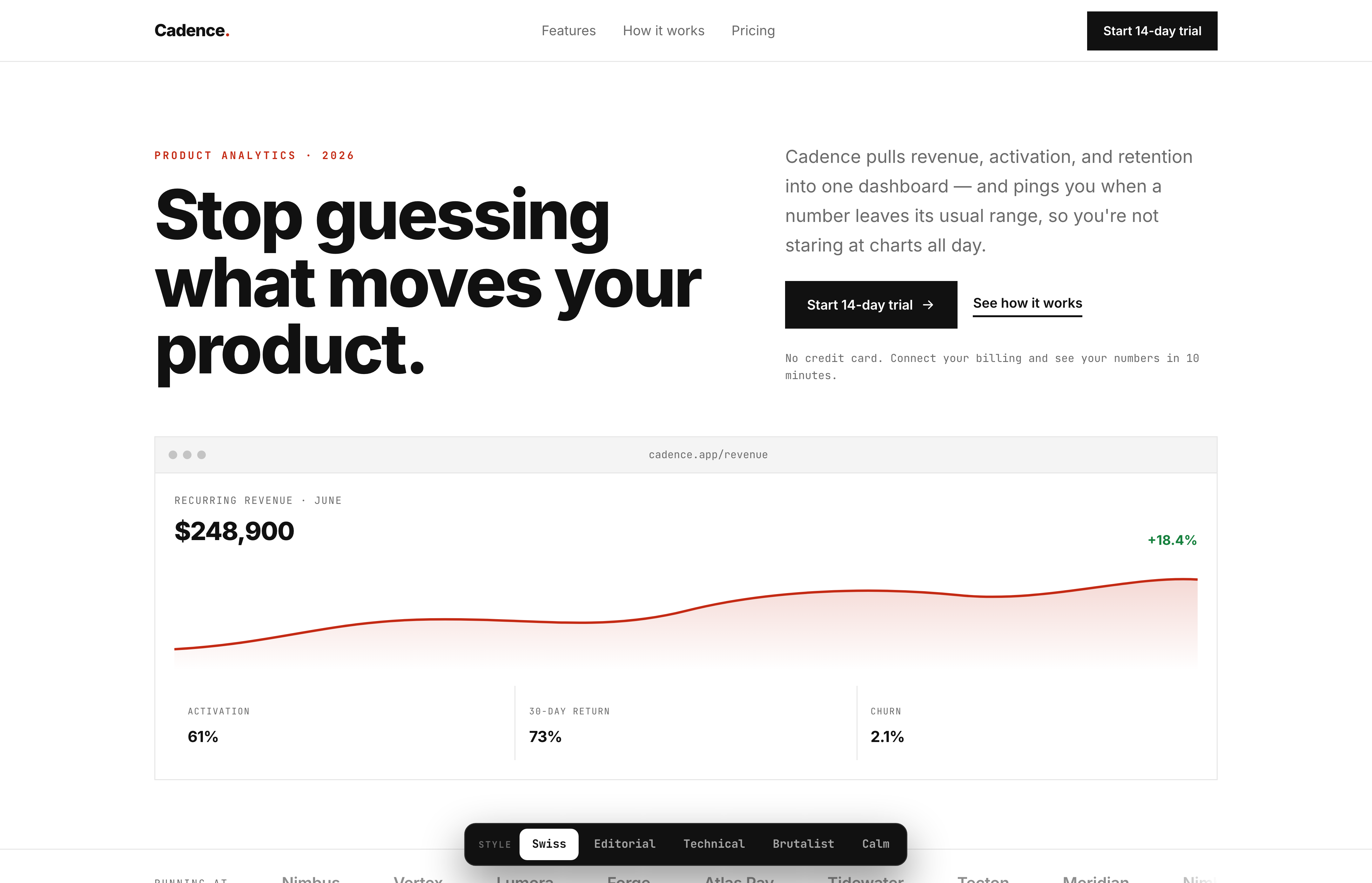 Software Sales Page, Five Directions