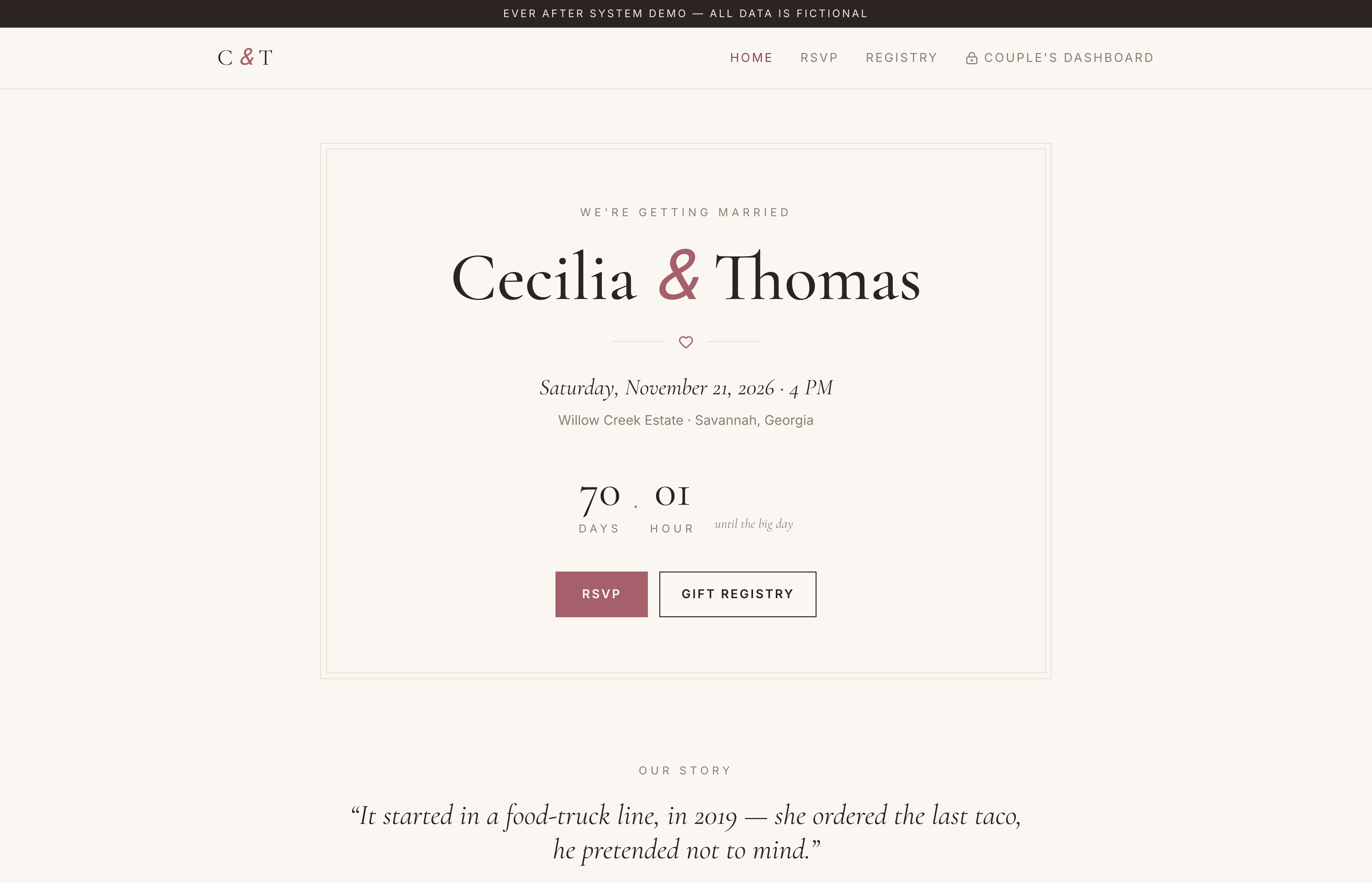 Ever After — Wedding Platform